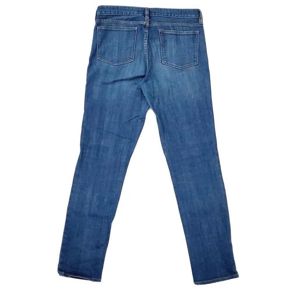 J. Crew Toothpick‎ (Womens 29) Stretch Skinny Denim Jeans Med Blue Wash 5 Pocket